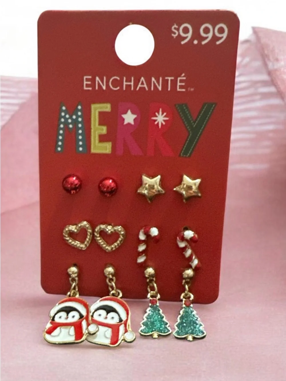 Kids Holiday Earring Set - Red, Gold, Green 1862